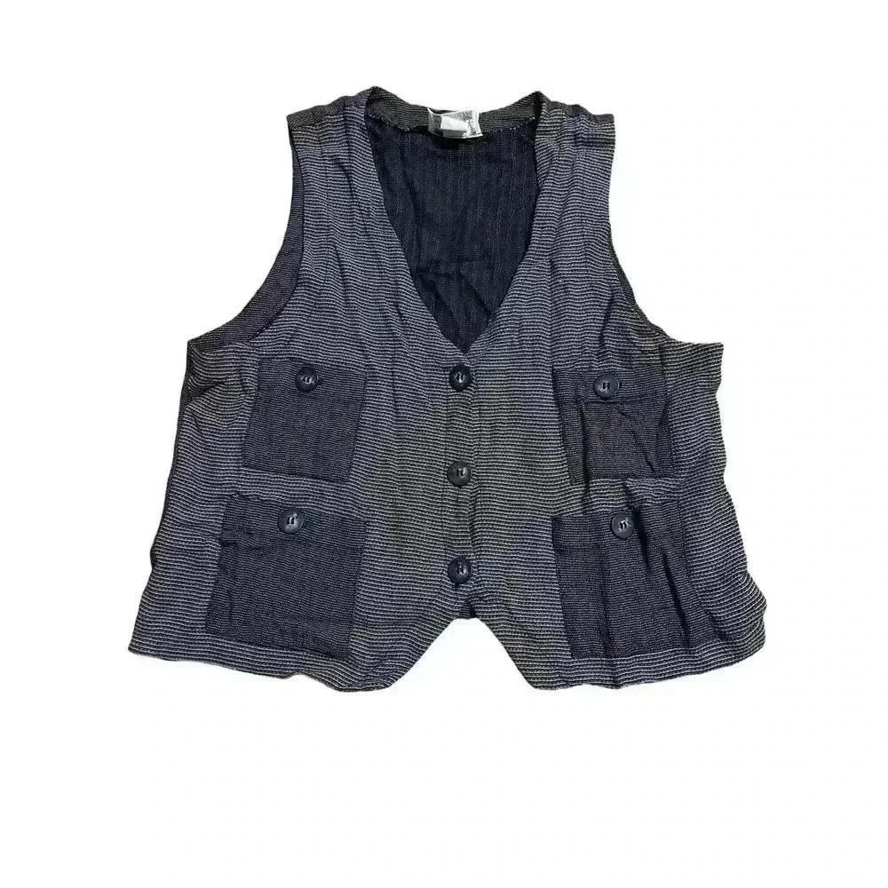 EN ROUTE MEDIUM GRAY VEST WITH BUTTONS